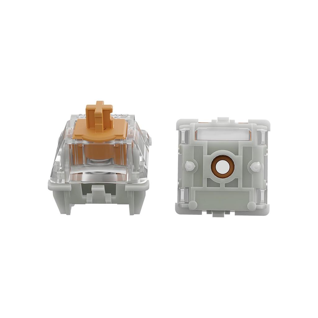 GATERON Double Rail Magnetic Orange Keyboard Switch Linear Factory Free Setting Key Switch for Mechanical Keyboard KS-20 , Pre-lubricated Pre-Traction