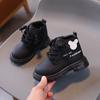 Winter New Korean Leather Low Heels Martin Boots Children's Shoes Girls Short Boots Casual Side Zipper Kids Boot