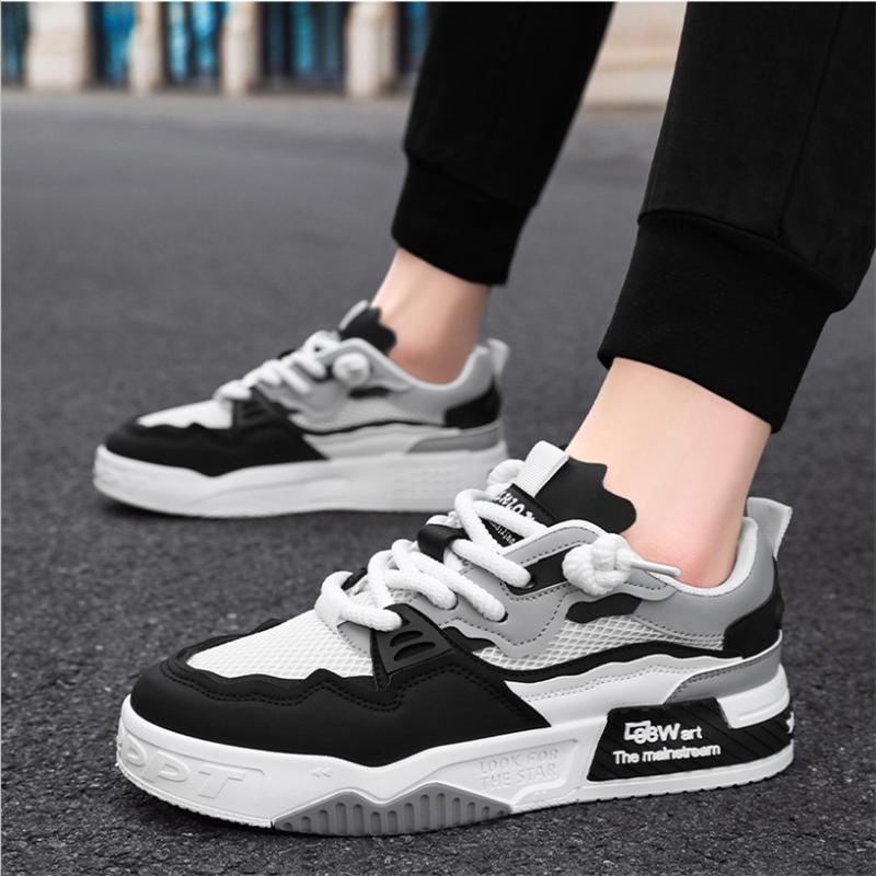 Men'S Vulcanized Shoes Trendy Personalized Teenagers Casual Shoes Round Toe Lace-Up Plus Size Platform Shoes Men Shose