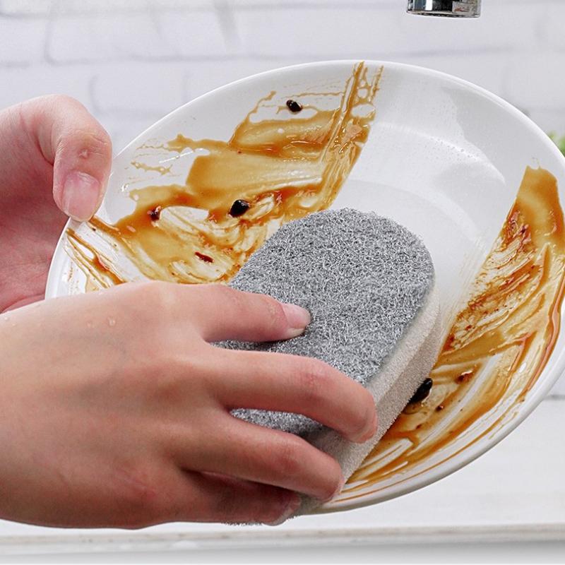 1/2/3/5PC Durable Three-Layers Dishwashing Sponge Decontamination Cleaning Dishwashing Towel Thick Magic Sponge Kitchen Supplies