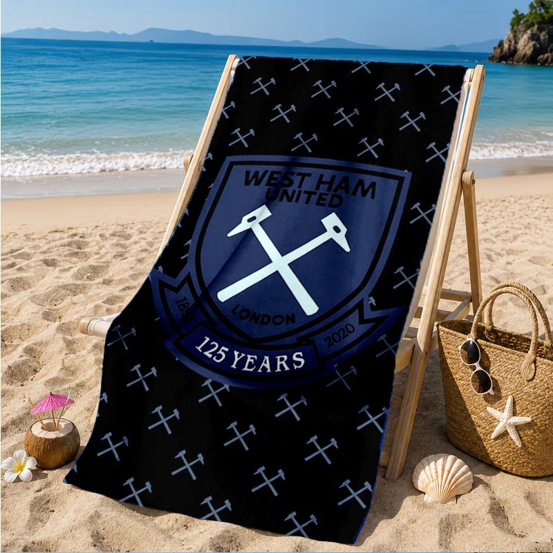 West Football Printed Microfiber Beach Towel, Soft And Absorbent, Quick-Dry, Ideal for Summer Travel, Beach Essential, Swimming Pool