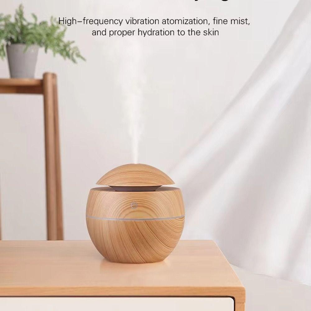 Wood Grain Essential Oil Diffuser Cool Mist Mini Mist Maker Personal Mist Air Purifier Bedroom Use