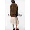 Autumn New Women clothes Retro Idle Style All-Match Suede Suit Long Jacket 3046255