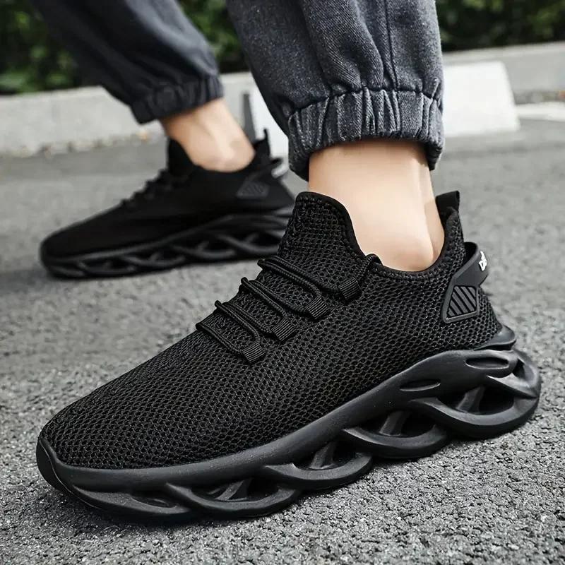 Men Shoes Sports Running Jogging Shoes Casual Sneakers Outdoor Breathable Mesh Light Shock-absorption Tenis Masculino