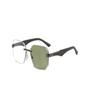 UV Protection Wood Grain Sunglasses Outdoor Street Photography Ultra-Light Cycling Eyewear Scratch-Resistant Rimless Sun Glasses