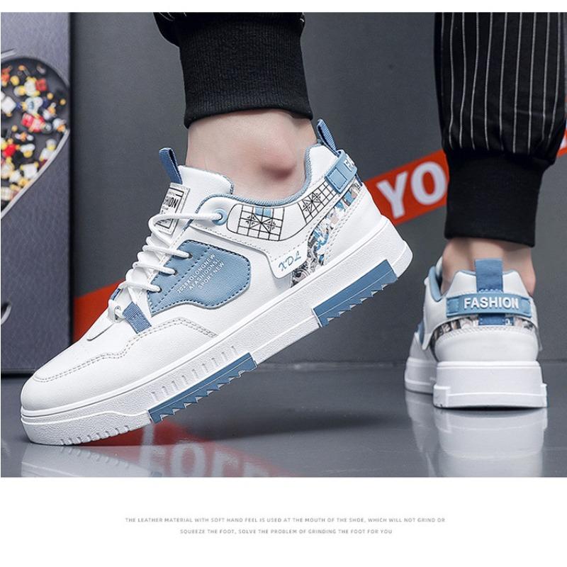 Men's Color Block Sneakers Non-slip Platform Casual Skate Shoes Fashion Streetwear Footwear