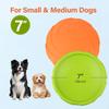 Dog Flying Disc, 2 Pack, 7 Inch, Durable Dog Toys, Nature Rubber Floating Flying Saucer for Water Pool Beach, Orange