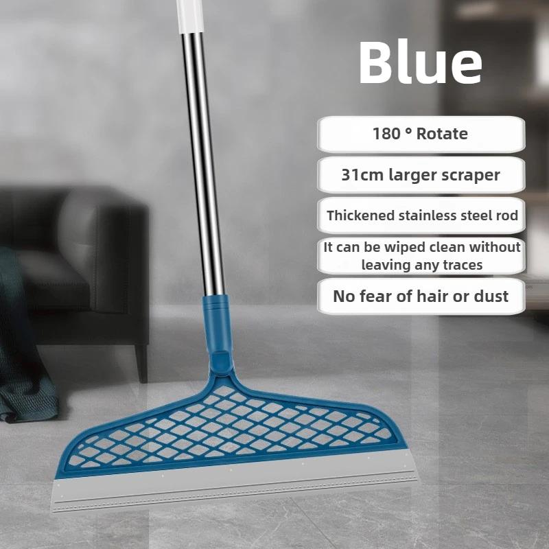 

Силиконовая щетка для уборки пола Многоцелевая Сухая Влажная Скребок Окно Стекло Ванная Скребок Швабра с Ручкой Для Домашнего Использования