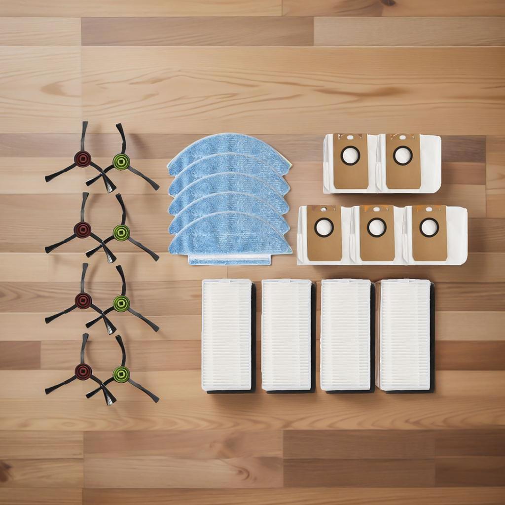 Für Medion X20 SW+ / MD 11415 Für Medion Für X21 SW+ / MD 11500 Filter Wischmopp Tuch Seitenbürsten-Set Staubsaugerzubehör