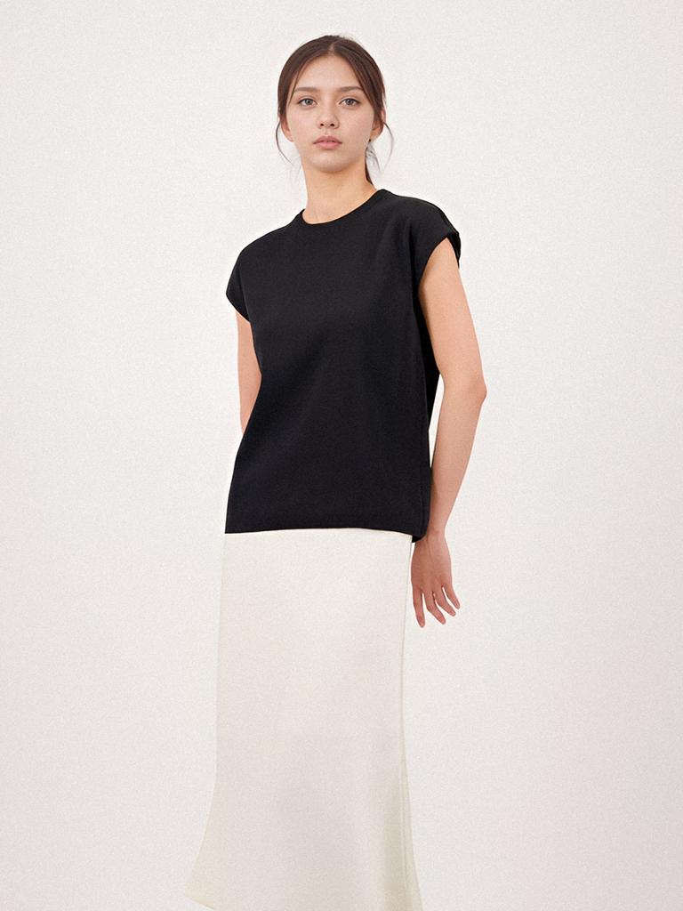 ACUD Half Sleeve Cotton Knit _Black