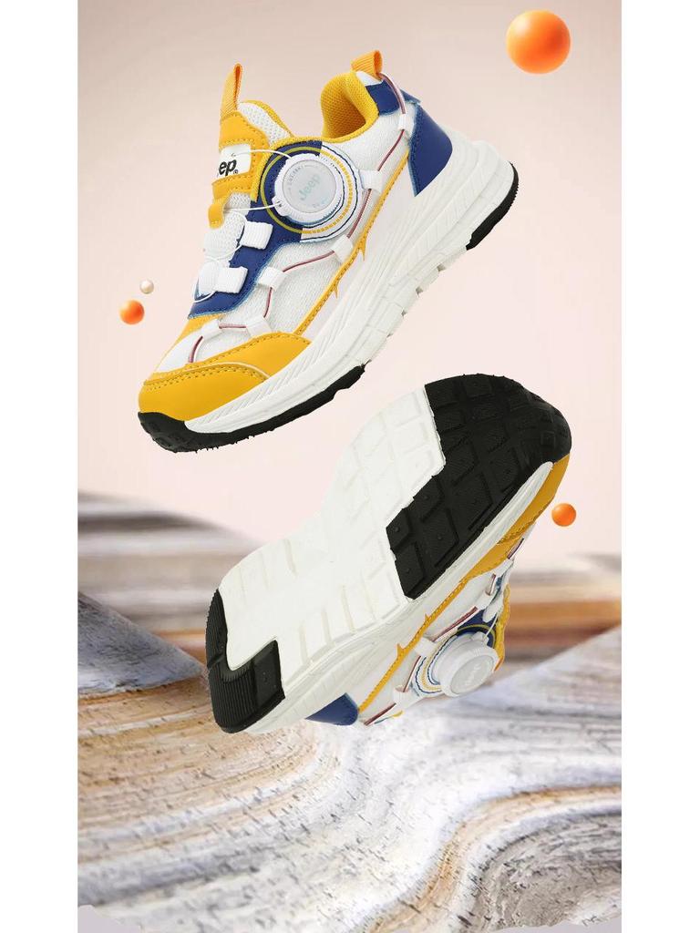 Jeep Kids' Leather Sports Shoes: Fall/Winter 2025 Versatile Trendy Sneakers for Boys & Girls