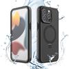 WholeSale Magnetic Charging with Stand Anti Fall IP68 Waterproof Case For iPhone 15 Pro Max Drop proof Cover Diving Swimming