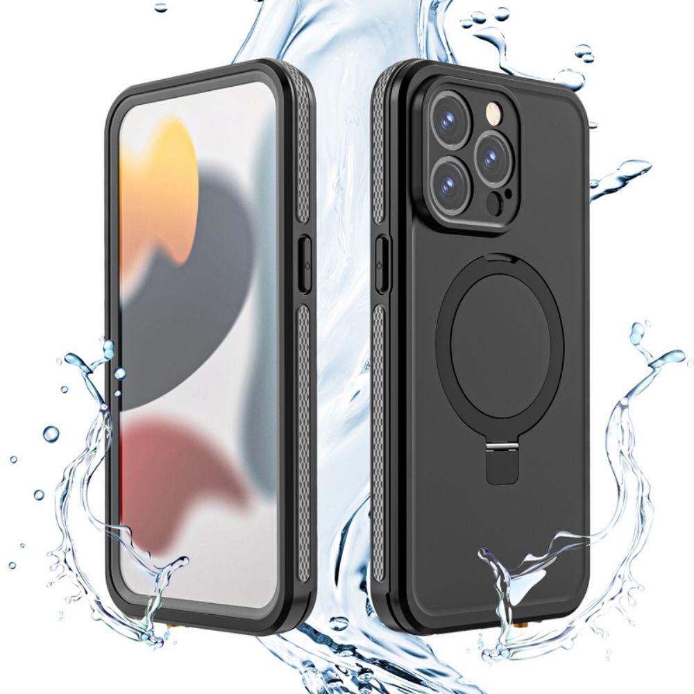 WholeSale Magnetic Charging with Stand Anti Fall IP68 Waterproof Case For iPhone 15 Pro Max Drop proof Cover Diving Swimming