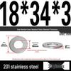 201 Stainless Steel Flat Washer Shim, GB97, Sizes M3 to M30