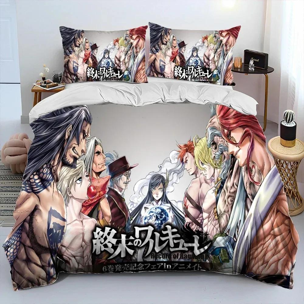 3D Anime,Record Of Ragnarok,Cartoon Bettdecke Bettwäscheset,Bettbezug Bettset Steppdecke Kissenbezug,King Queen Size Bettwäscheset