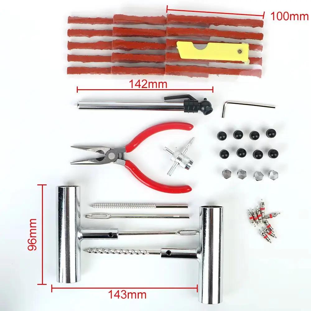 Tyre Repair Kit 45PCS Motorcycle Car Accessories Studding Tool Set Puncture Pug Set Car Tire Repair Tool Auto Bike Tire Repair