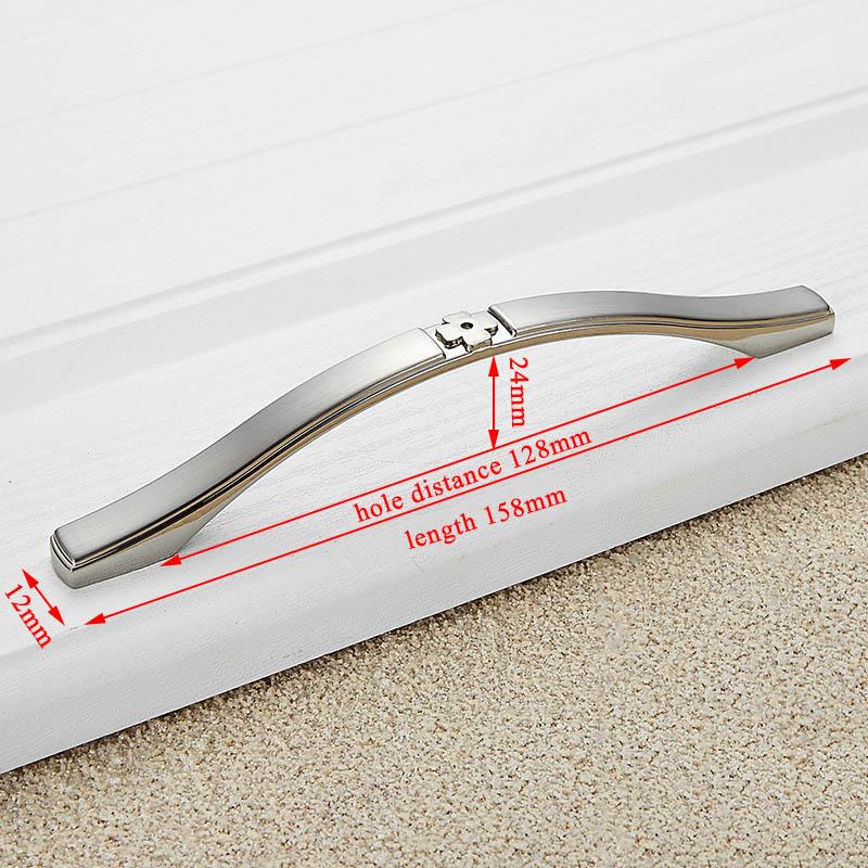 KAK Zinc Alloy Modern Cabinet Handles Kitchen Cupboard Door Pulls Drawer Knobs Handles Wardrobe Pulls Furniture Handle Hardware