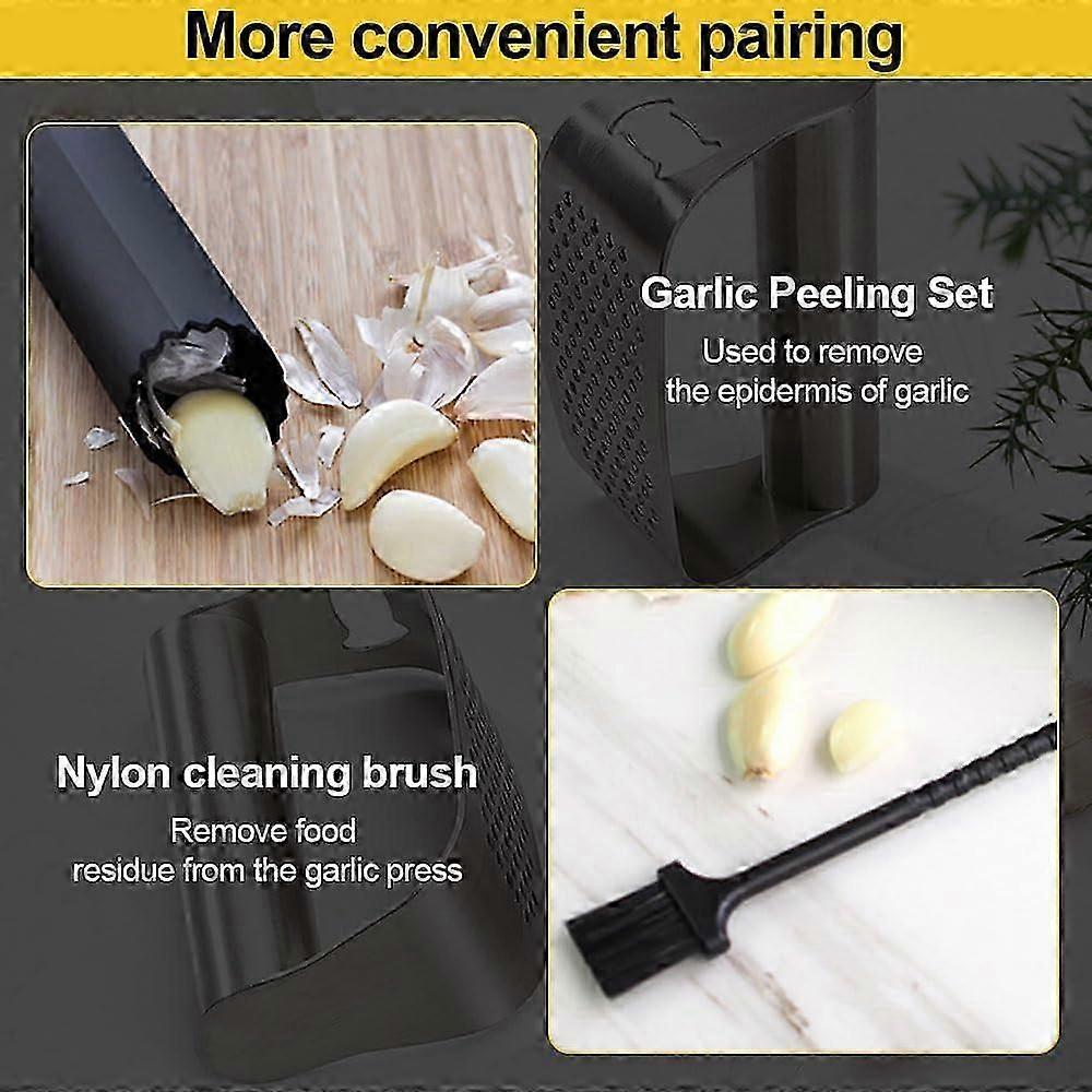 Stainless Steel Garlic Presser, 2024 New Garlic Press Stainless Steel Rocker