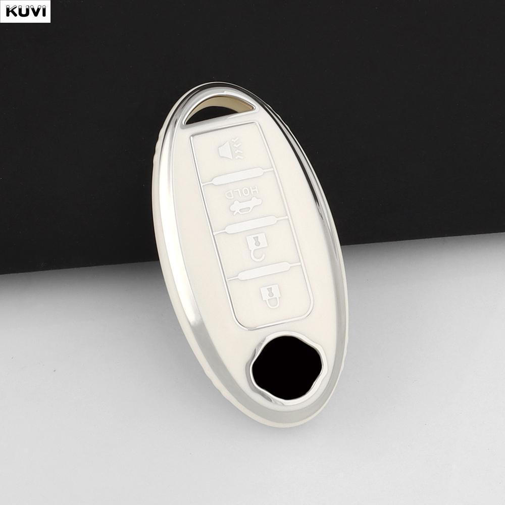 4 Button Tpu Car Key Case Cover For Nissan Leaf Micra Qashqai J11 J10 X Trail T32 Versa Note Patrol Keychain Fob Accessories