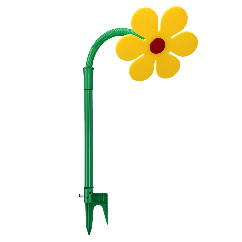 Daisy Sprinkler Crazy Dancing Flower Lawn Sprinkler for Garden Yard Watering Dogs Playing Yellow