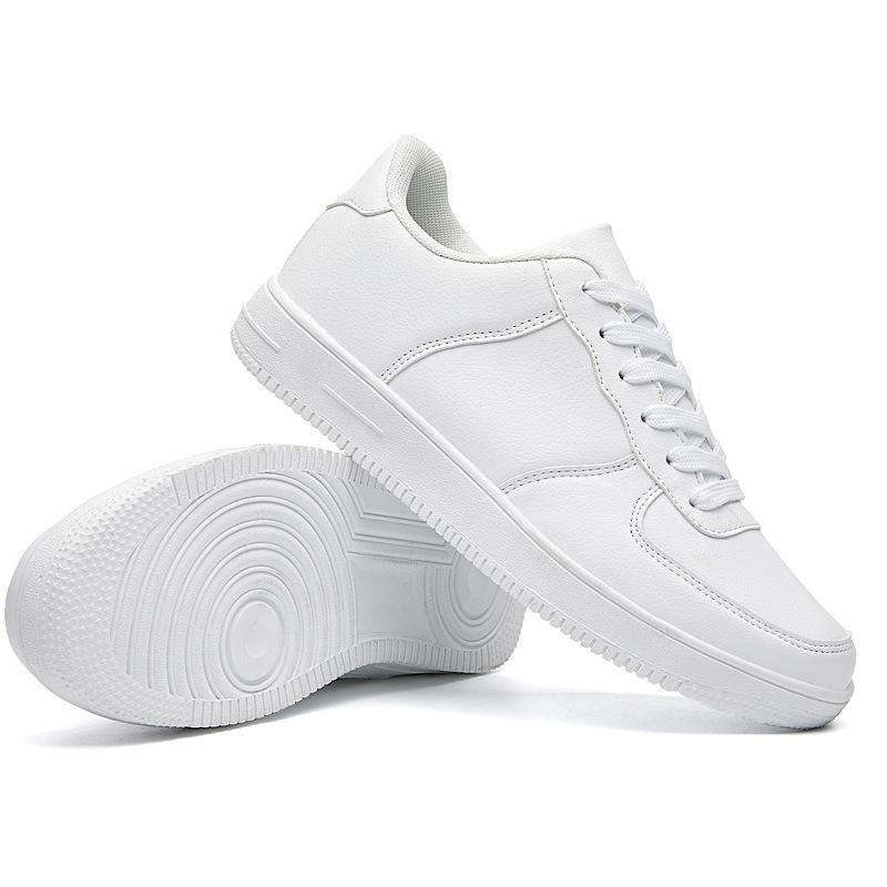 Foreign trade large size 48 white shoes men's and women's primary and secondary school students' casual solid color board shoes men's leather shoe