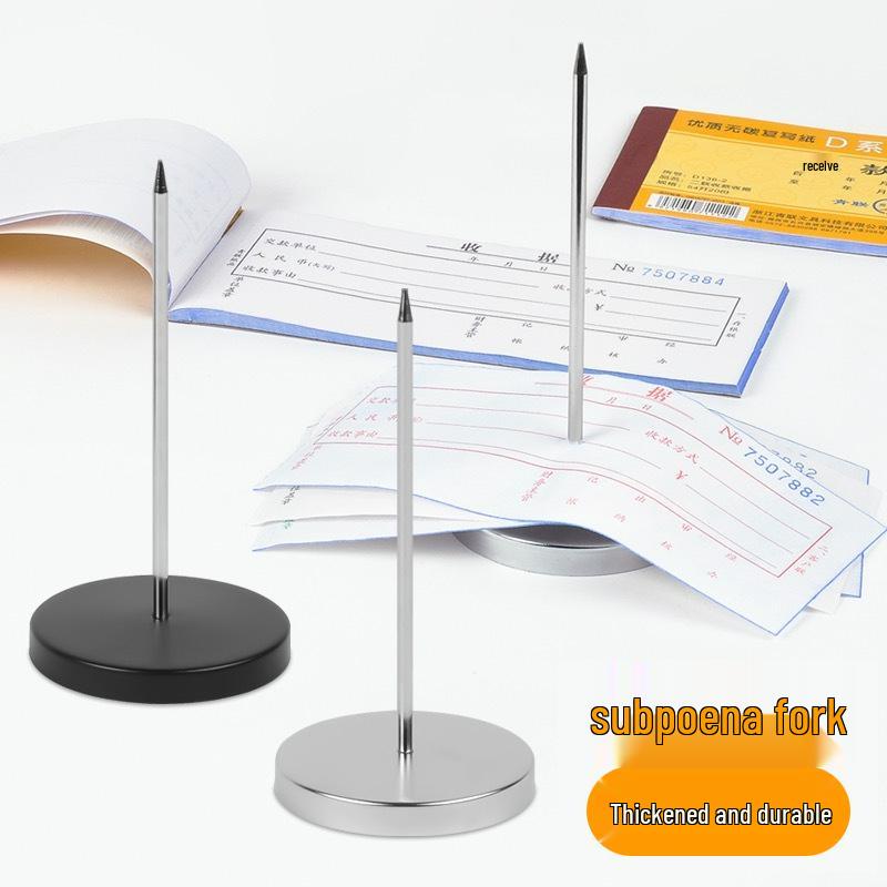 

Restaurant Order Spike: Menu, Takeout, Bar, Kitchen, Cashier Receipt Organizer Black Holder, 1 Piece in Gift Box