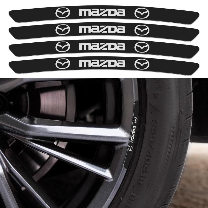 4pcs Aluminum Car Badge Wheel Hub Tire Rim Sticker Decor Auto Accessories For Mazda 3 CX3 CX4 CX5 CX7 CX8 CX9 Atenza Axela h7