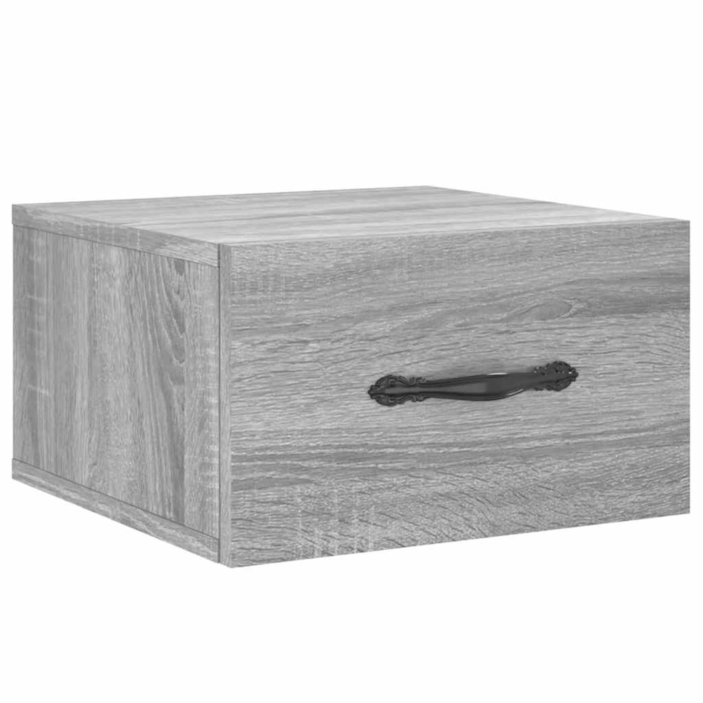 Wall Mounted Nightstand Gray Sonoma 35x35x20 cm
