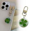 Elegant Four Leaf Clovers Hanging Charm Beautiful Large Four Leaf Clovers Pendant Keyrings Delicate Keychain Accessory