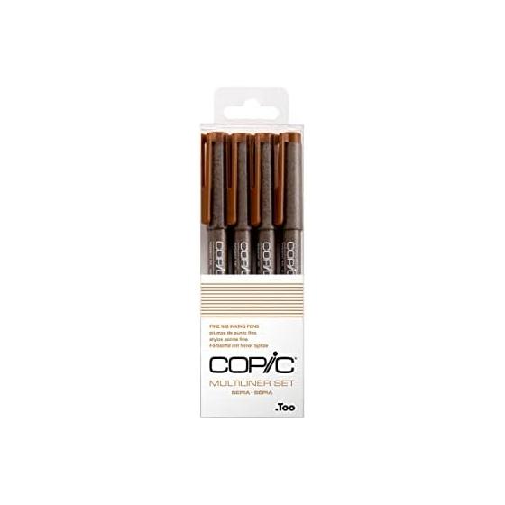 Copic Too Copic Multiliner 4 Piece Sepia Set