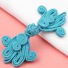 5 Paar bunte perlenbesetzte chinesische Froschverschlussknöpfe Knotenverschluss Nähen Handgefertigt Blume Handwerk DIY Cheongsam Stoffknopf