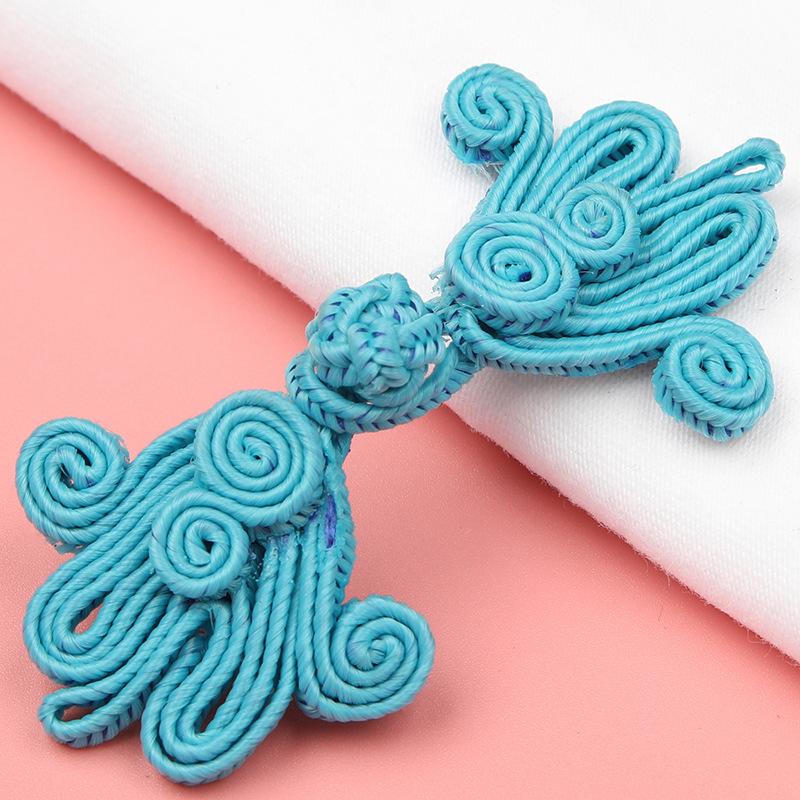 5 Paar bunte perlenbesetzte chinesische Froschverschlussknöpfe Knotenverschluss Nähen Handgefertigt Blume Handwerk DIY Cheongsam Stoffknopf