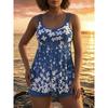 Women's Swimwear Tankini 2 Piece Swimsuit  Flower Pattern Print Vacation Bathing Suits
