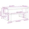 Coffee Table Grey Sonoma 90 X 50 X 40 Cm Particleboard