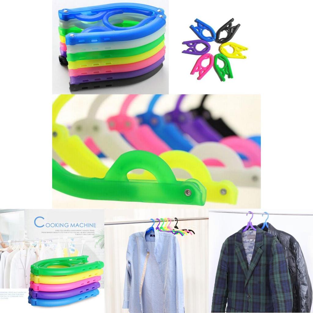 Colorful Travel Hanger Folding Design Lightweight Portable Clothes Hanger