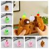 Fluffty Blowing Bubble Pendant Soft Stuffed Animals Toy Key Ring Capybara Plush Key Chain  Couple