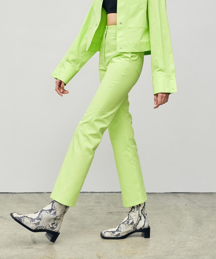 ONNE Stitched Straight Fit Pants Lime