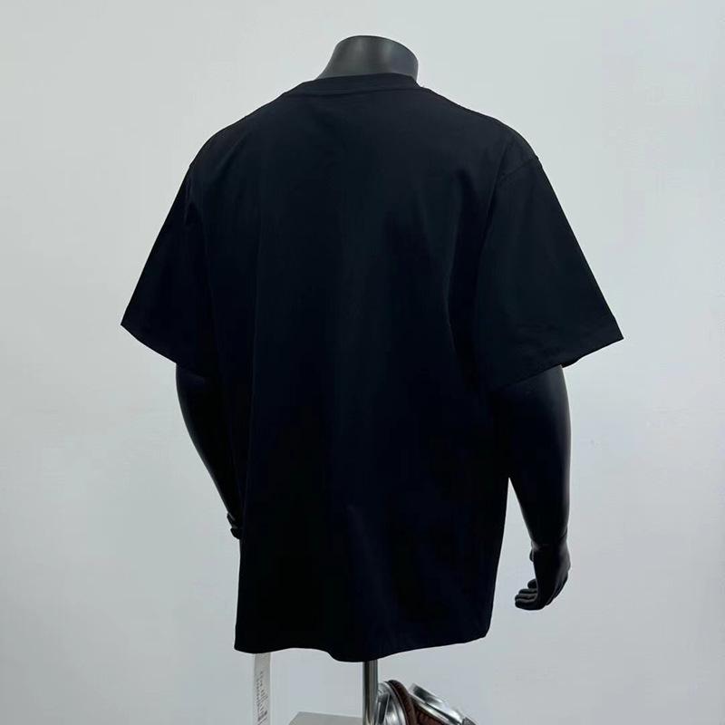 Unisex Oversized Round Neck Summer T-Shirt - Heavyweight, Short-Sleeved, Drop Shoulder Style, All-Match Fashion Top