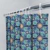 Modern Geometric Printed Shower Curtain Waterproof Bathroom Decor Navy Blue Mint Green White Orange Modern Bath Liner With Hooks