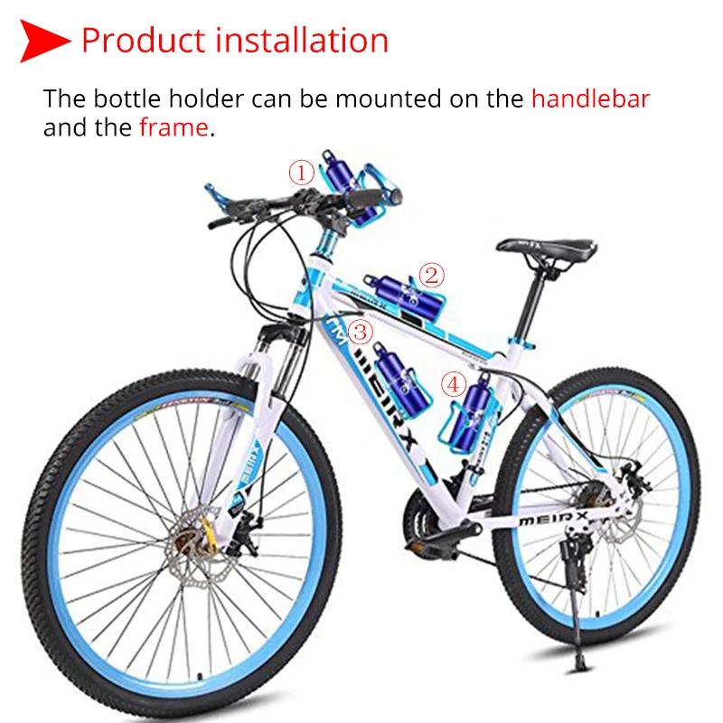 2PCS Mountain Bike Bottle Cage Aluminum Alloy Ultralight MTB Waterbottle Holder Outdoor Riding Bottle Rack Bicycle Accessories