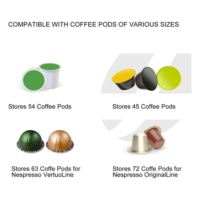 A84E-Coffee Pad Adhesive Holder Wall-Mounted Coffee Capsule Holder DIY Self-Adhesive Coffee Pad Coffee Bag Capsule
