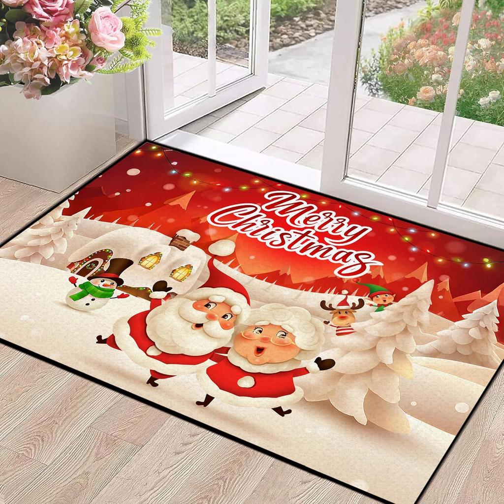 Christmas Rug Red Snowflake Area Rugs Washable for Kids Girls Women Floral Snowflake Carpet for Living Room Bedroom Nursery