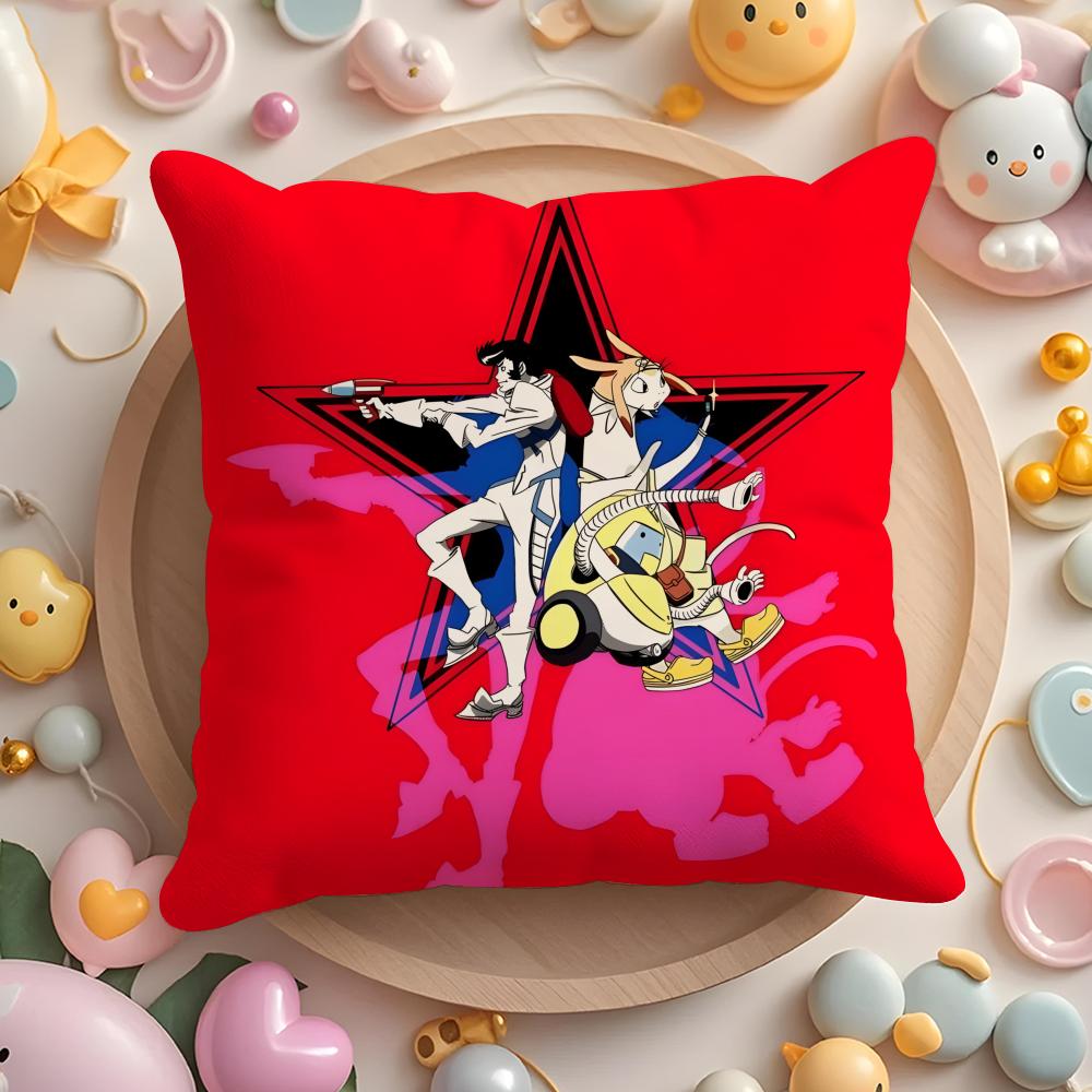S-Space Anime D-Dandy Cushion Cover Home & Car Multi-Scene Pillow Cover - Reversible, Soft & Durable for Daily Use