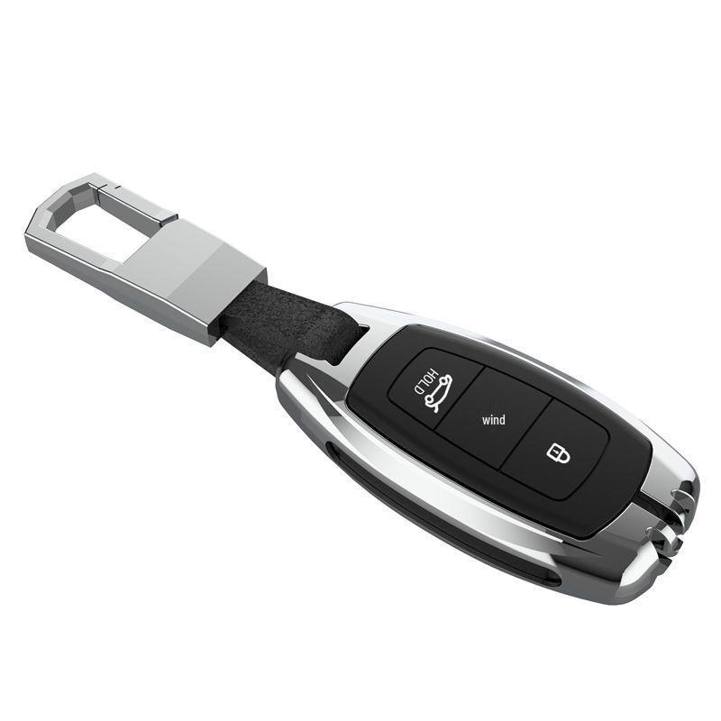 Hyundai ix35 Car Key Cover: Full-Coverage Metal TPU, Drop-Proof Protection.