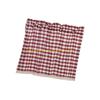 92MF Checkered Drapery Weave Polyester Thermals Insulation Bedroom Curtain Decoration Simple Installation