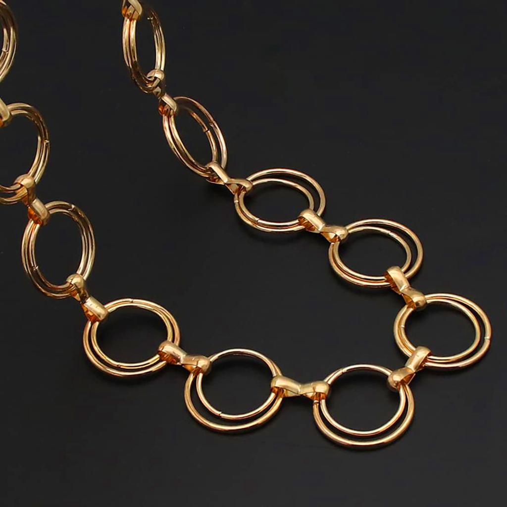Fashion Retro Metal Ring Waist Chain for Women, Versatile Bundle Waist Body Chain