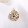 Trendy 14K Gold Plated Irregular Rose Charms High Quality Brass Metal Coin Pendants DIY Jewelry Materials Wholesale