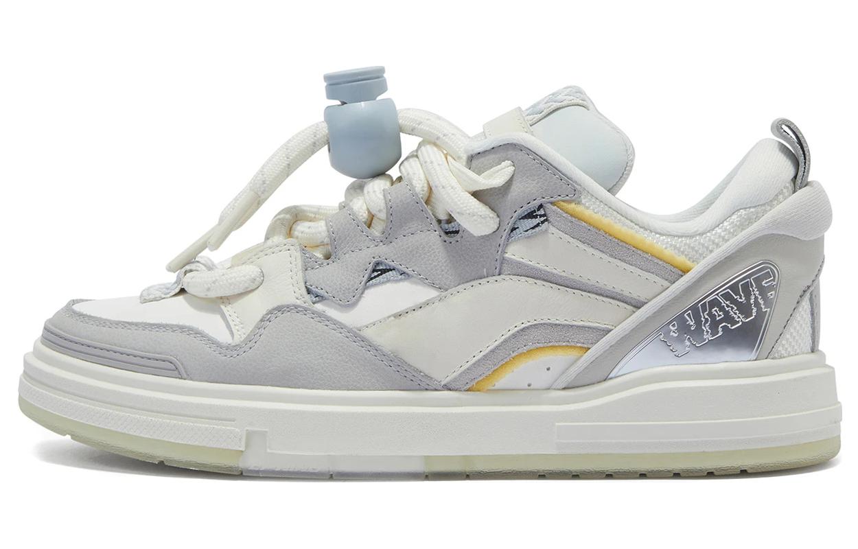 Li Ning Wave SWAG Slip Resistant Low top Gourd Shaped Lock, Low Top Puffy Skate Shoes Women s Microcrystalline Gray AECT054-4 36