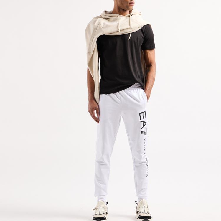 Emporio Armani EA7 SS24 Logo Letter Print Crew Neck Short Sleeve T-Shirt Men tops Black 3DPT05-PJ02Z-1200