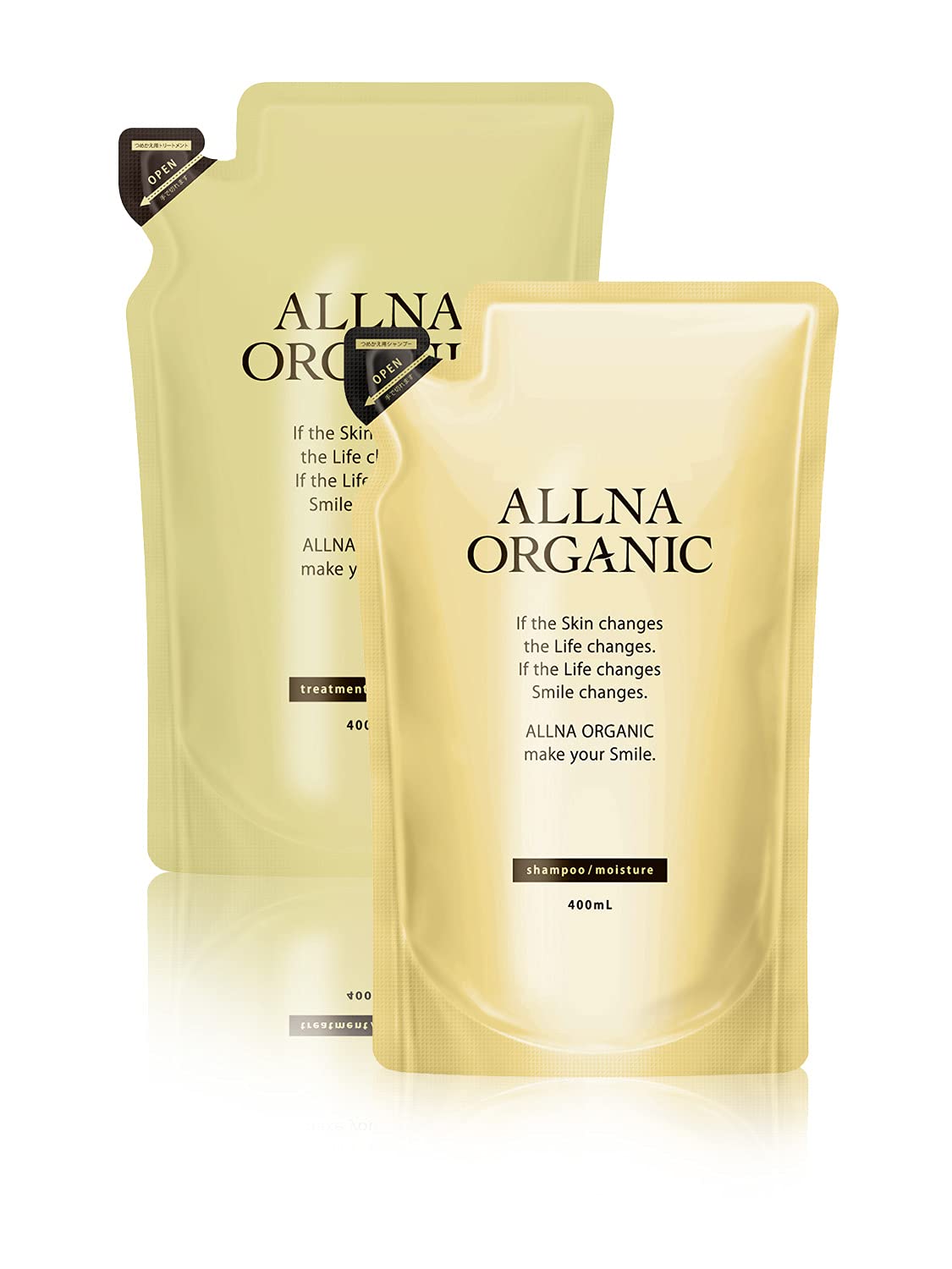 

ALLNA ORGANIC Шампунь и кондиционер Сделано в Японии Набор 400 мл, Без добавок, (Пополнение влаги, каждый)